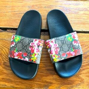 GG GUCCI Blooms Supreme Slide Sandals US 3 FR 36 Jp 215